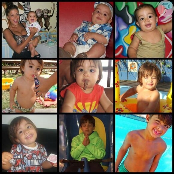 Aline publicou uma foto de cada de aniversário de seu filho, Nathan