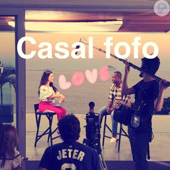 Fernanda Souza mostrou bastidores de gravação de seu novo programa com o marido, Thiaguinho, no Instagram