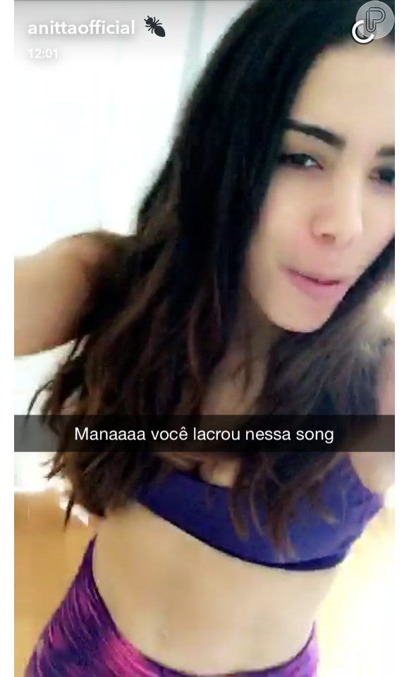 Cantora publicou em seu Snapchat vídeo dançando e cantando música de Ludmilla