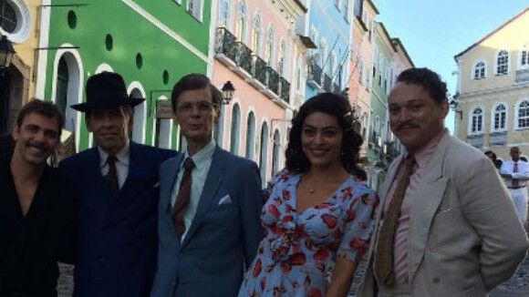 Juliana Paes grava filme 'Dona Flor e Seus Dois Maridos' no Pelourinho. Fotos!