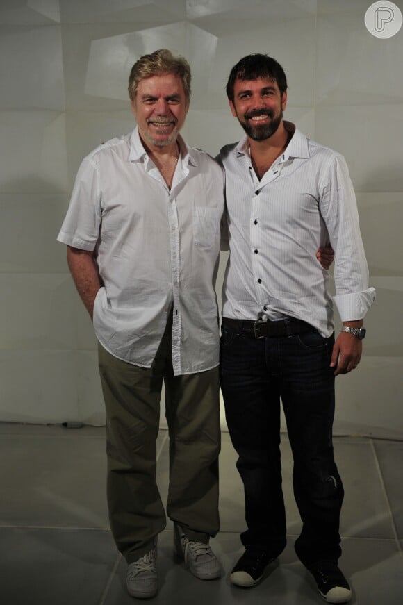 Com o pai, Reginaldo Faria: Marcelo é filho do ator com a psicanalista Katia Achcar