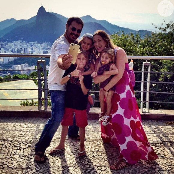 Thiago Lacerda e Vanessa Lóes são pais de Gael, de 8 anos, Cora, de 5, e Pilar, de 1