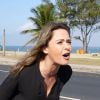 Ex-BBB Ana Paula Renault gravou sua participação em 'Haja Coração' em uma praia do Rio de Janeiro