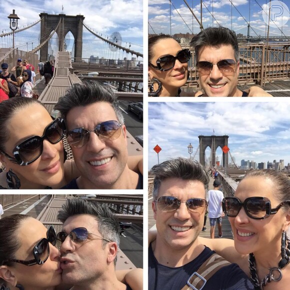 Claudia Raia embarcou com o marido, Jarbas Homem de Mello, para Nova York, nos Estados Unidos