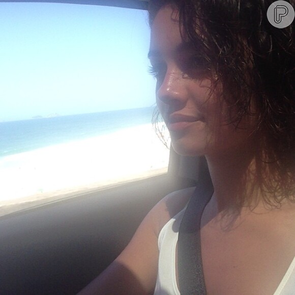 Antes de viajar, Sophie curtiu um dia de praia no Rio de Janeiro, em 15 de novembro de 2013