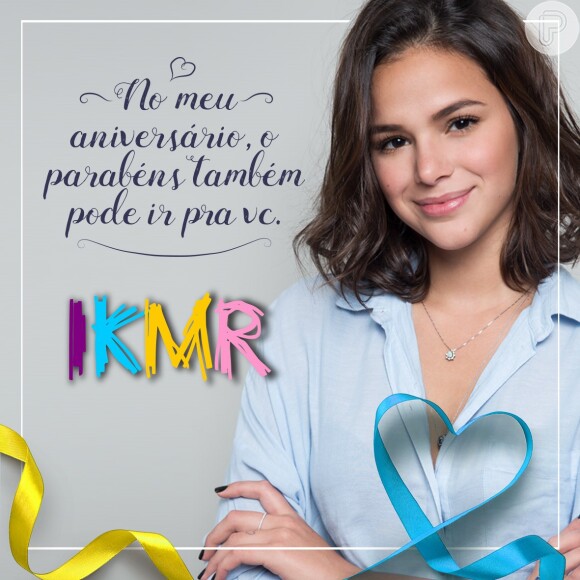 Bruna Marquezine pediu de aniversário aos seus fãs que ajudassem as crianças migrantes, imigrantes e refugiados do projeto IKMR (Eu Conheço Meus Diretos)
