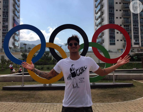O campeão de surfe, Gabriel Medina, visitou o Parque Olímpico e está na torcida para que o surfe seja incluído na Olimpíada de 2020, em Tóquio