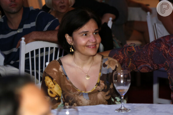Cláudia Rodrigues esteve presente na festa de premiação do 3º Prêmio FITA de teatro, na Zona Sul do Rio, em 19 de novembro de 2013