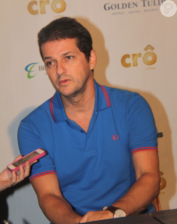 Marcelo Serrado participou de coletiva antes da exibição do filme