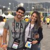 O casal conferiu a performance das meninas da ginástica artística no Parque Olímpico: 'Foi emocionante'