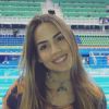 Pérola Faria foi assistir às provas de natação na Olimpíada do Rio 2016
