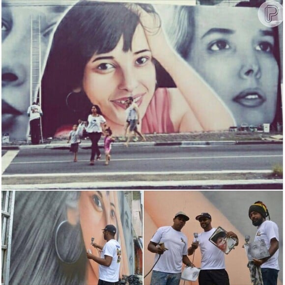 Daniella Perez tem um muro grafitado com sua foto, como a mãe mostrou nas redes sociais