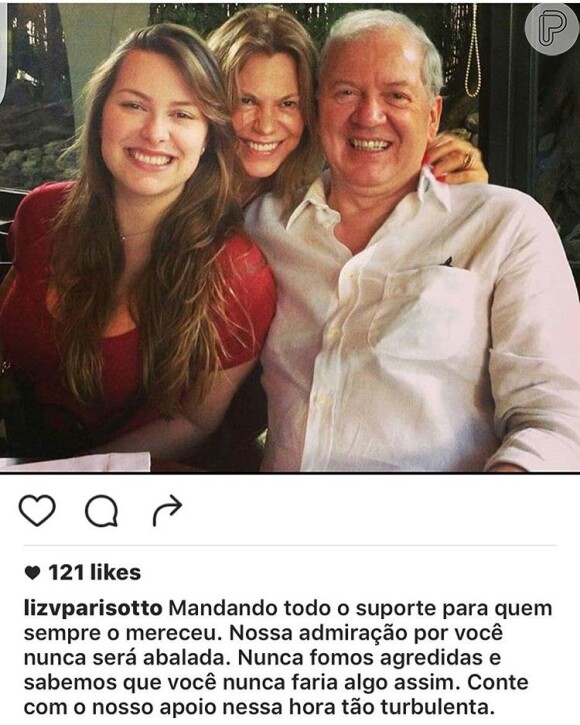 Lirio Parisotto recebeu o apoio da filha quando Luiza Brunet o denunciou