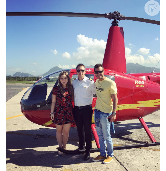Maria Cláudia e Matheus já sobrevoaram o Rio de Janeiro de helicóptero em um passeio romântico