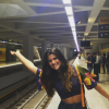 Giulia Costa foi de metrô para a cerimônia de abertura da Olímpiada Rio 2016