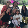 Ticiane Pinheiro apareceu ao lado de Rafaella, de 7 anos, e de algumas amiguinhas da filha