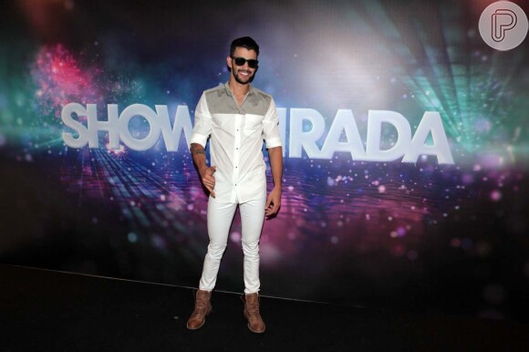 Gusttavo Lima participa das gravações do 'Show da Virada', em 27 de novembro de 2013