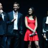 Os atores Vin Diesel, Paul Walker, Jordana Brewster, e Michelle Rodriguez; parte do elenco do sexto filme da franquia