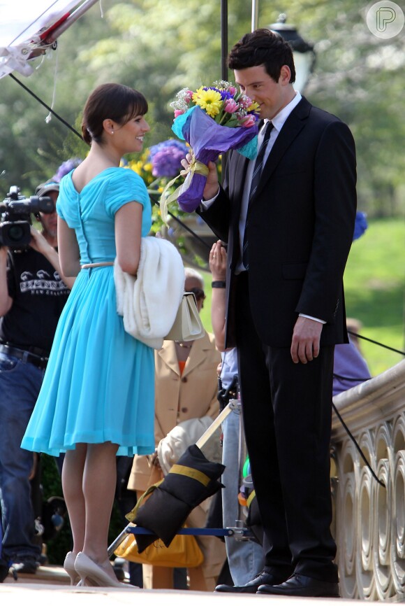 Lea Michele e Cory Monteith estrelavam o seriado 'Glee'. Juntos interpretavam o casal Rachel Berry e Finn Hudson