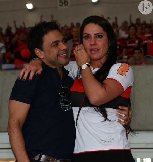 Na rede social, Graciele Lacerda também explicou as lágrimas: 'Que sonho assistir meu Flamengo em pleno Maracanã lotado. A emoção que eu senti, de ver aquela festa linda que a torcida faz, o meu time de perto, me fez chorar e me emocionar. Espero que seja a primeira de muitas'