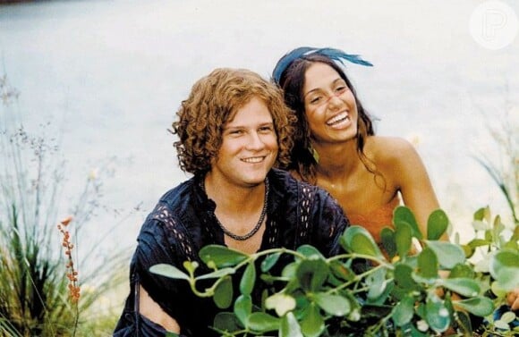 Selton Mello com Camila Pitanga em 'Caramuru - A Invenção do Brasil', minissérie exibida pela TV Globo, em 2000