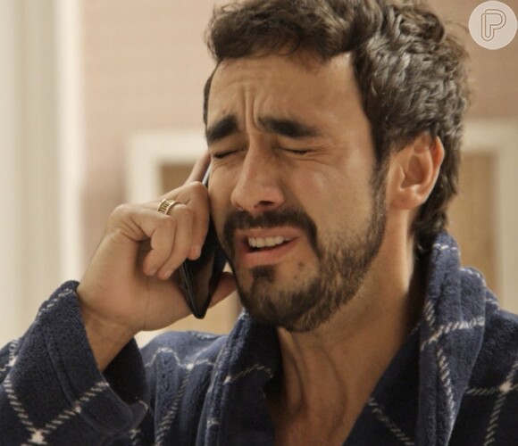 Na reta final da novela 'Haja Coração', Leozinho (Gabriel Godoy) chora por causa de Fedora (Tatá Werneck)