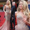 Os recortes com transparências do vestido Versace de Blake Lively deixaram a dúvida quanto ao uso de Ligerie no tapete vermelho no Festival de Cannes, na França