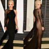 Rita Ora ousou em naked dress Donna Karan Atelier, com transparência em todo o corpo - e uma possível falta de lingerie