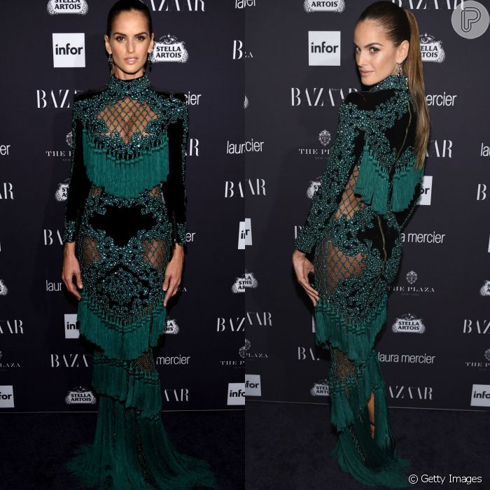 Izabel Goulart Escolheu Modelo Balmain Supercoberto Com Partes