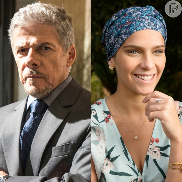 Tião (José Mayer) envenena bebida da filha Letícia (Isabella Santoni), para que a jovem volte ao hospital, na novela 'A Lei do Amor'