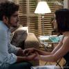Michel (Caio Castro) tenta convencer Silvia (Carol Castro) a lhe dar o divórcio, em 'Amor à Vida'
