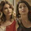 Carmela (Chandelly Braz) ajudou Jéssica (Karen Junqueira) a incriminar Shirlei (Sabrina Petraglia) de roubo e agressão, na novela 'Haja Coração