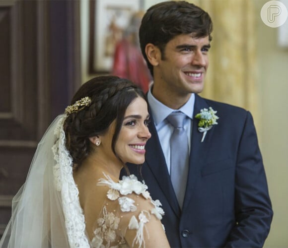 Shirlei (Sabrina Petraglia) e Felipe (Marcos Pitombo) sobem ao altar e terão um merecido final feliz na novela 'Haja Coração'
