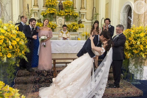 Sabrina e Marcos arrancaram suspiros do público com a cena do casamento de 'Shirlipe'