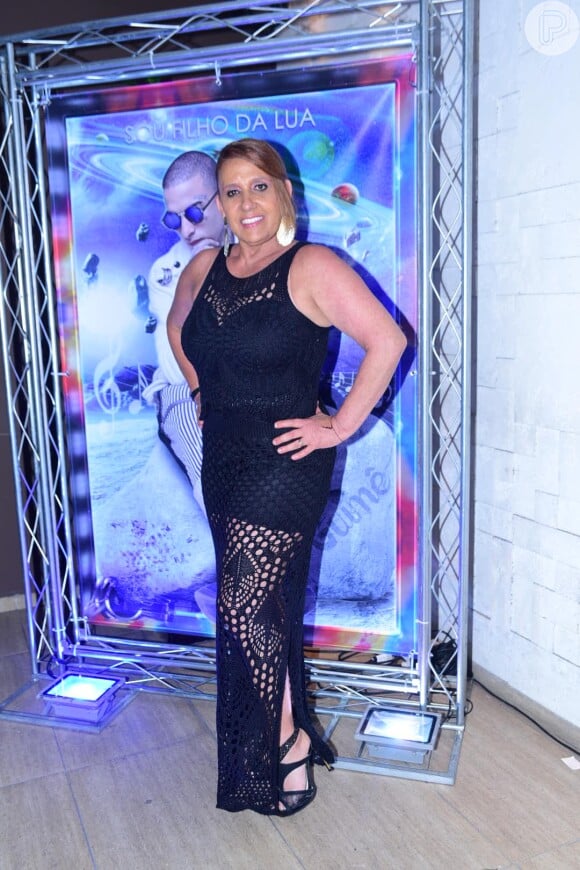 Rita Cadillac prestigiou a festa de lançamento do novo CD de MC Guimê, o 'Sou filho da Lua', no Espaço Traffô, em São Paulo, nesta quarta-feira, 16 de novembro de 2016