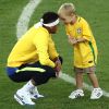 Neymar já posou com o filho, Davi Lucca, de 5 anos, na banheira e postou imagem no Instagram