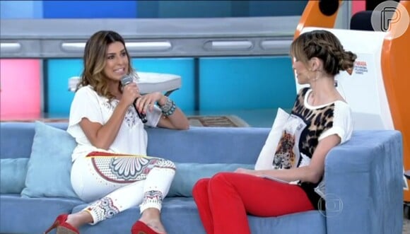 Fernanda foi entrevistada pela apresentadora Ana Furtado, que está substituindo Fátima Bernardes durante suas férias
