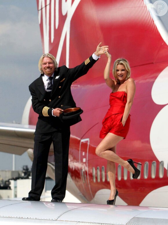 Kate Moss alugou a ilha de seu amigo, Richard Branson, fundados do Grupo Virgin, para comemorar seus 40 anos