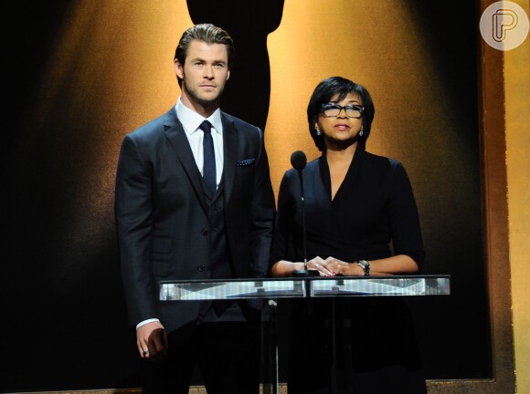 Chris Hemsworth anunciou a lista dos indicados ao Oscar nesta quinta-feira, 16 de janeiro de 2014