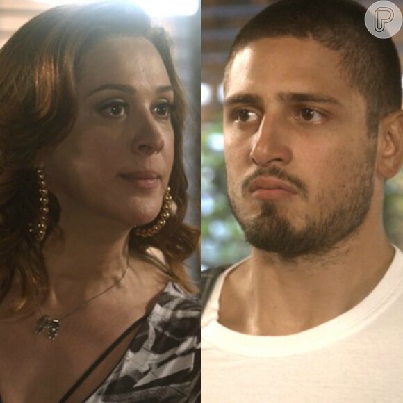Salete (Claudia Raia) fica desesperada ao descobrir tatuagem no braço de Gustavo (Daniel Rocha), no capítulo desta segunda-feira, dia 02 de janeiro de 2017, na novela 'A Lei do Amor'