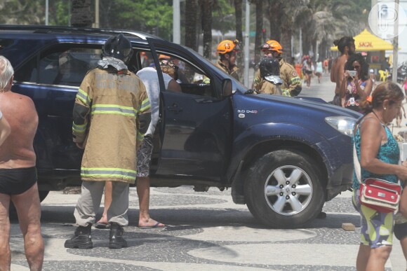 Filho de Leticia Spiller e Marcello Novaes esquece freio e carro cai na areia