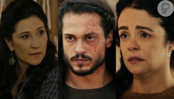 Léia (Beth Goulart) impede o filho, Tobias (Raphael Vianna), de matar Yana (Luciana Braga), nos próximos capítulos da novela 'A Terra Prometida'