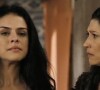 Léia (Beth Goulart) conta à filha, Samara (Paloma Bernardi), já ter tentado matar Yana (Luciana Braga) e ouve que a hebreia já pode ser considerada morta, na novela 'A Terra Prometida'
