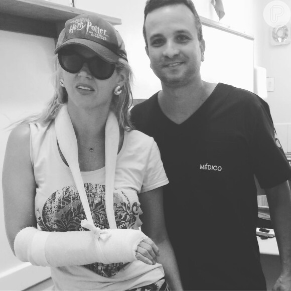 Val Marchiori foi atendida no hospital e já está em casa: 'Medicada e com dor'