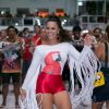 Viviane Araujo apostou no body do estilista Fernando Cozendey para brilhar no ensaio do Salgueiro nesta quinta-feira, 12 de janeiro de 2017