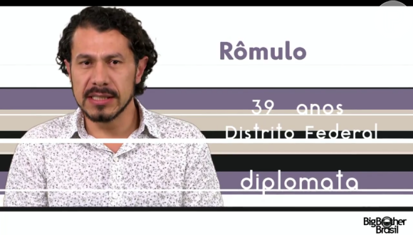 'BBB17': Rômulo se inspira em Guimarães Rosa. 'Pela obra e porque ele era diplomata. Ele conseguiu escrever ao mesmo tempo em que fez um trabalho bacana', explica