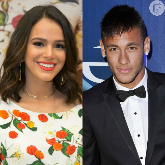 'Cineminha', escreveu Neymar na foto em que aparece com Bruna Marquezine e o filho