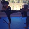 Giovanna Lancellotti posta vídeo no Instagram de seu primeiro treino de muay thai nesta quarta-feira, 29 de janeiro de 2014