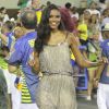 Aline Dias, protagonista de 'Malhação', será destaque da Unidos da Tijuca no Carnaval 2017 e prestigiou o ensaio técnico da escola, em 12 de fevereiro, com look comportado