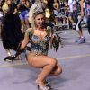 Tati Minerato é rainha de bateria da Gaviões da Fiel e mostrou samba no pé durante ensaio técnico da agremiação no Anhembi, em São Paulo, na noite deste sábado, 11 de fevereiro de 2017